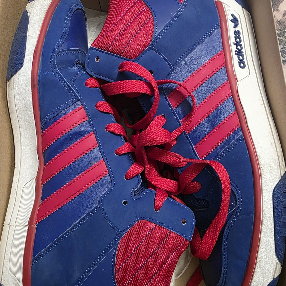 Adidas Blue and Red Sneakers